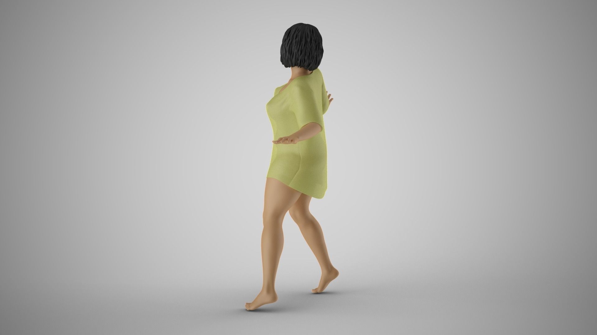 Startle Girl 3D print model_9