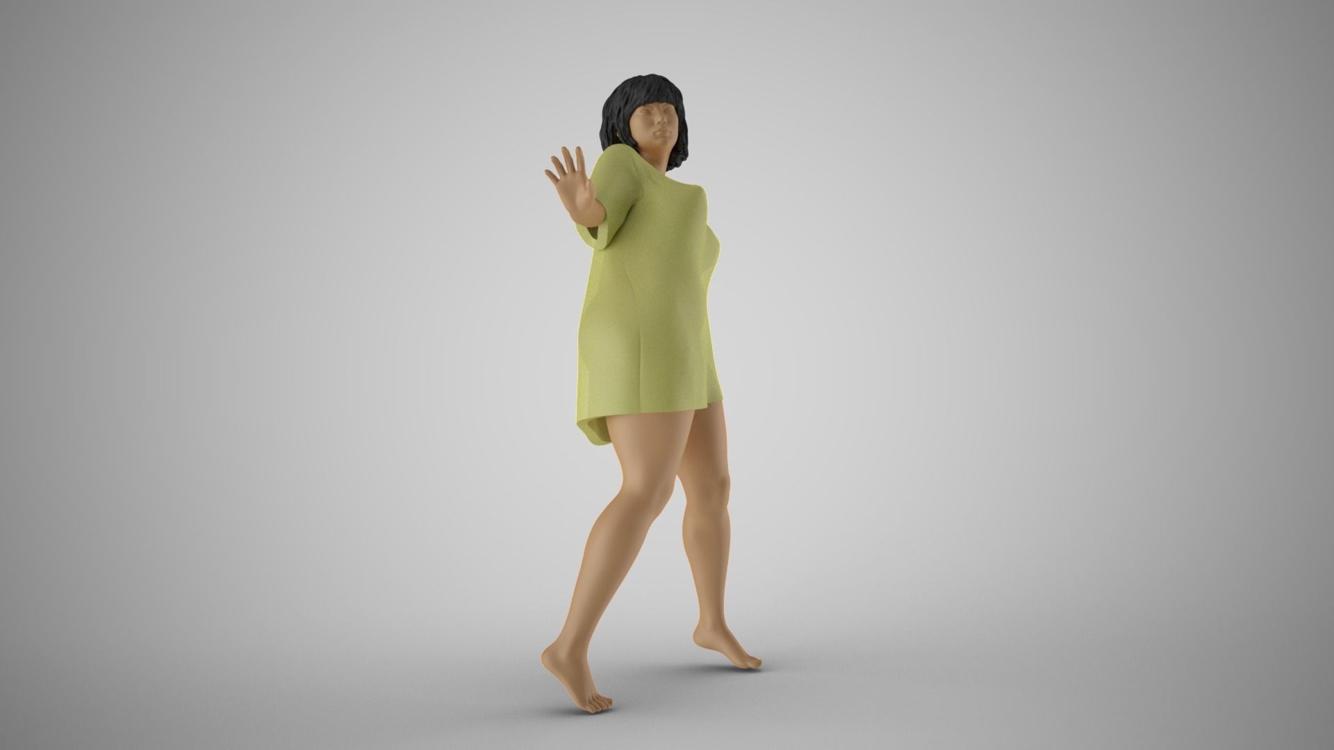 Startle Girl 3D print model_5