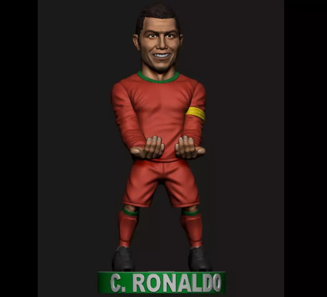 Cristiano Ronaldo joystick holder 3D print model_0
