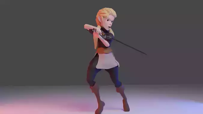 Valhalla Valor 3D Viking Warrior Girl  A Mythical Masterpiece