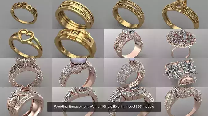 Wedding Engagement Women Ring s3D print model