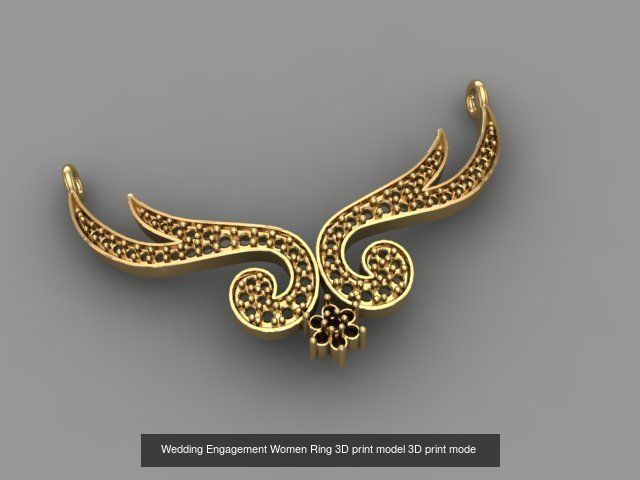 Wedding Engagement Women Rings 3D print model 3D Model Collection_65