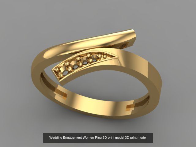 Wedding Engagement Women Rings 3D print model 3D Model Collection_60