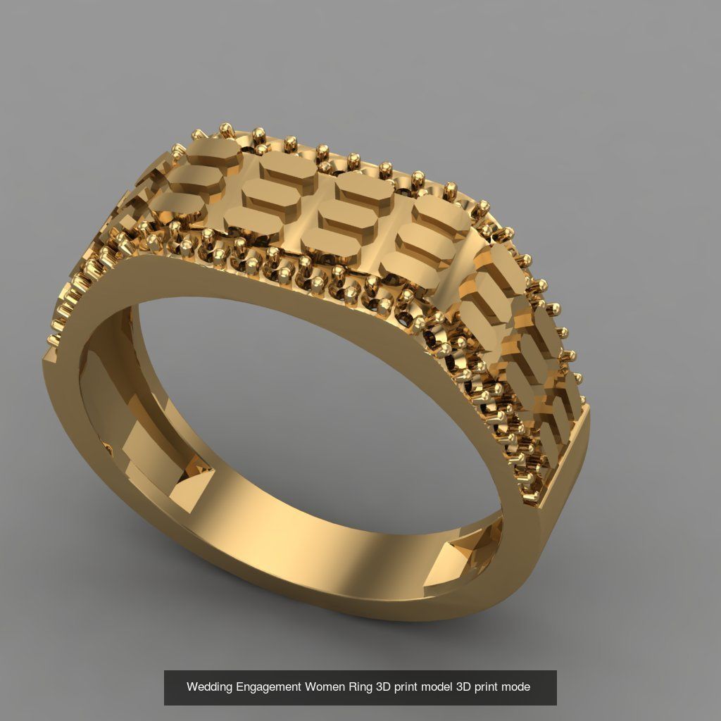 Wedding Engagement Women Rings 3D print model 3D Model Collection_106