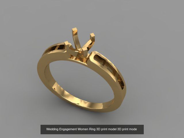 Wedding Engagement Women Rings 3D print model 3D Model Collection_79