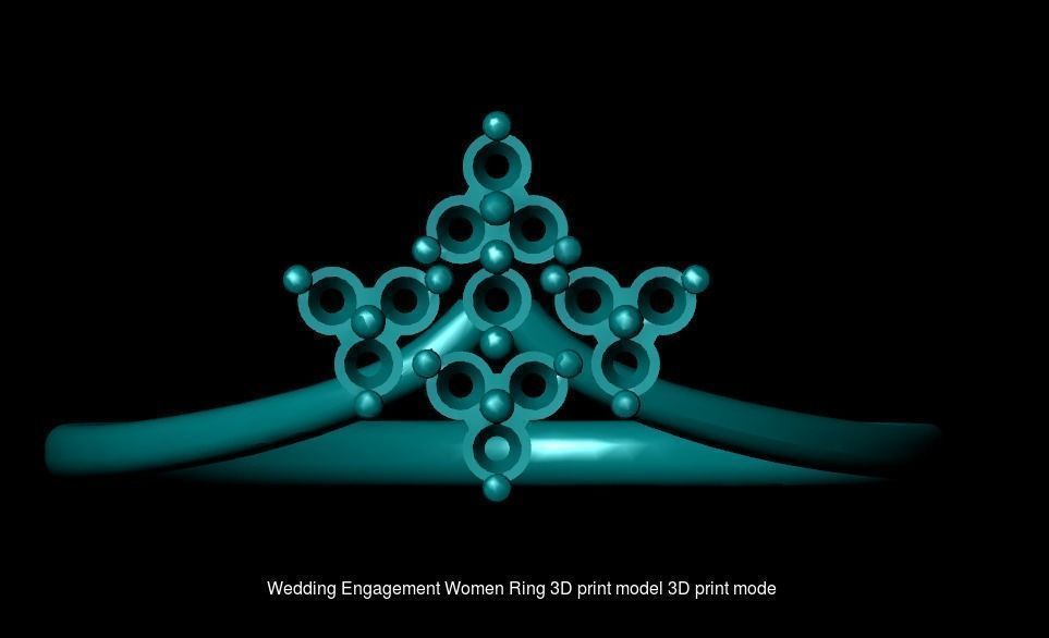Wedding Engagement Women Rings 3D print model 3D Model Collection_58