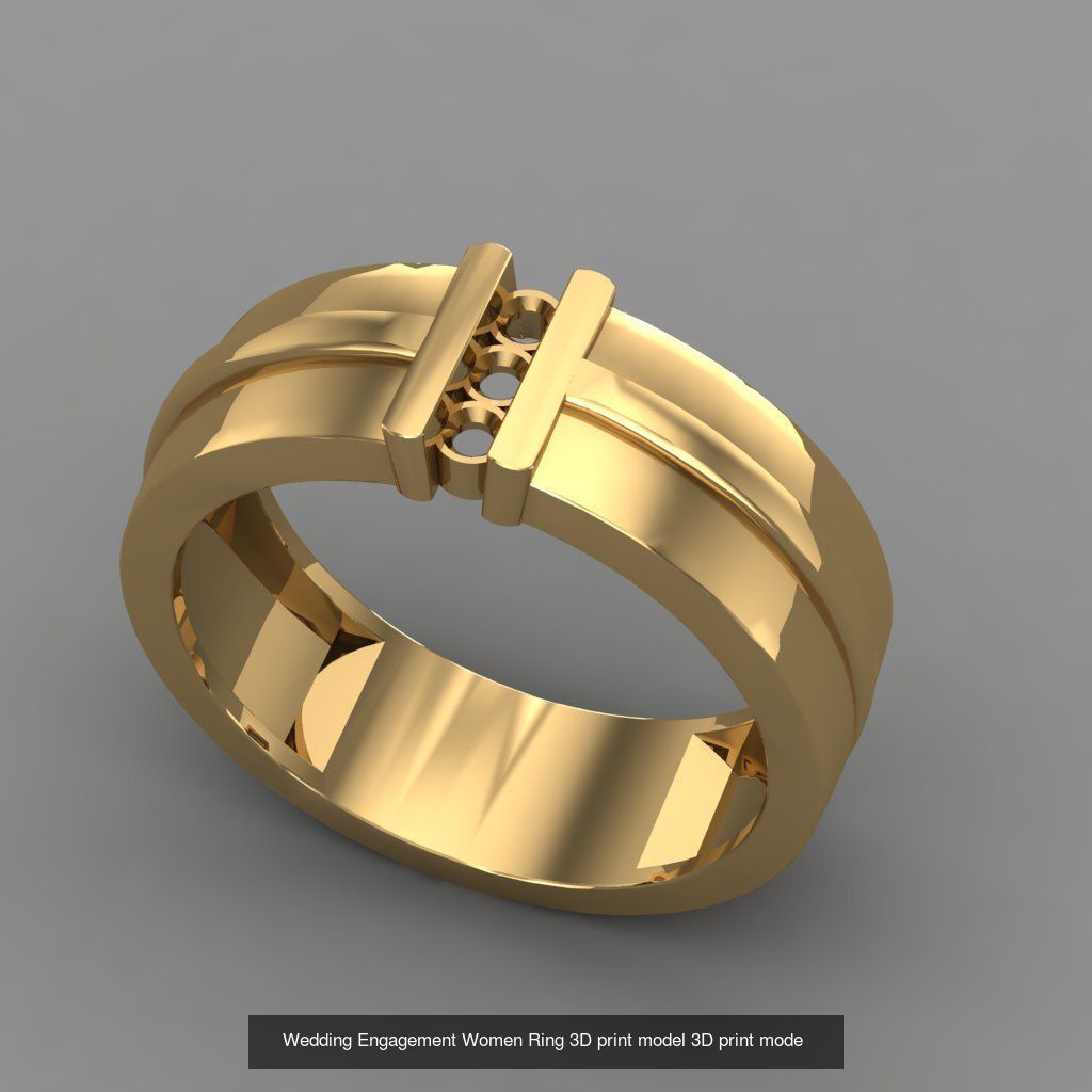 Wedding Engagement Women Rings 3D print model 3D Model Collection_100