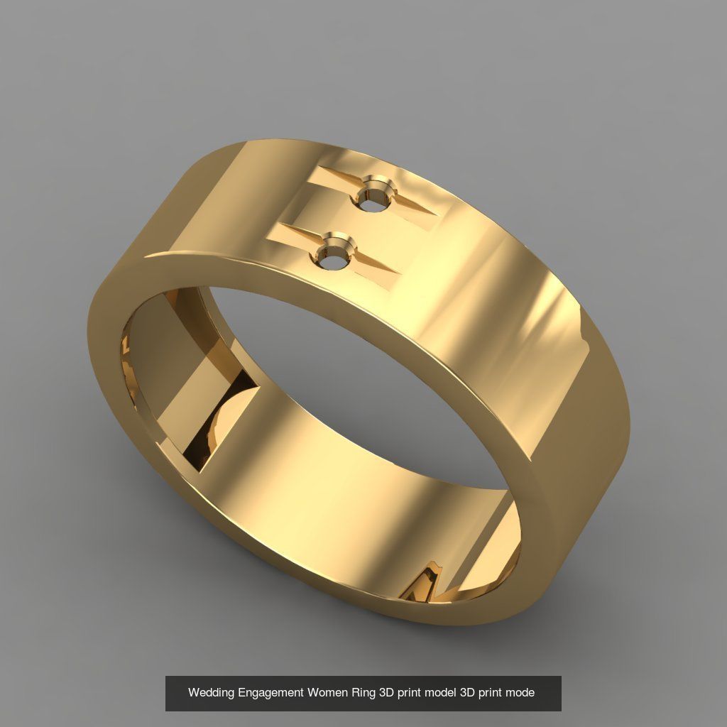 Wedding Engagement Women Rings 3D print model 3D Model Collection_99