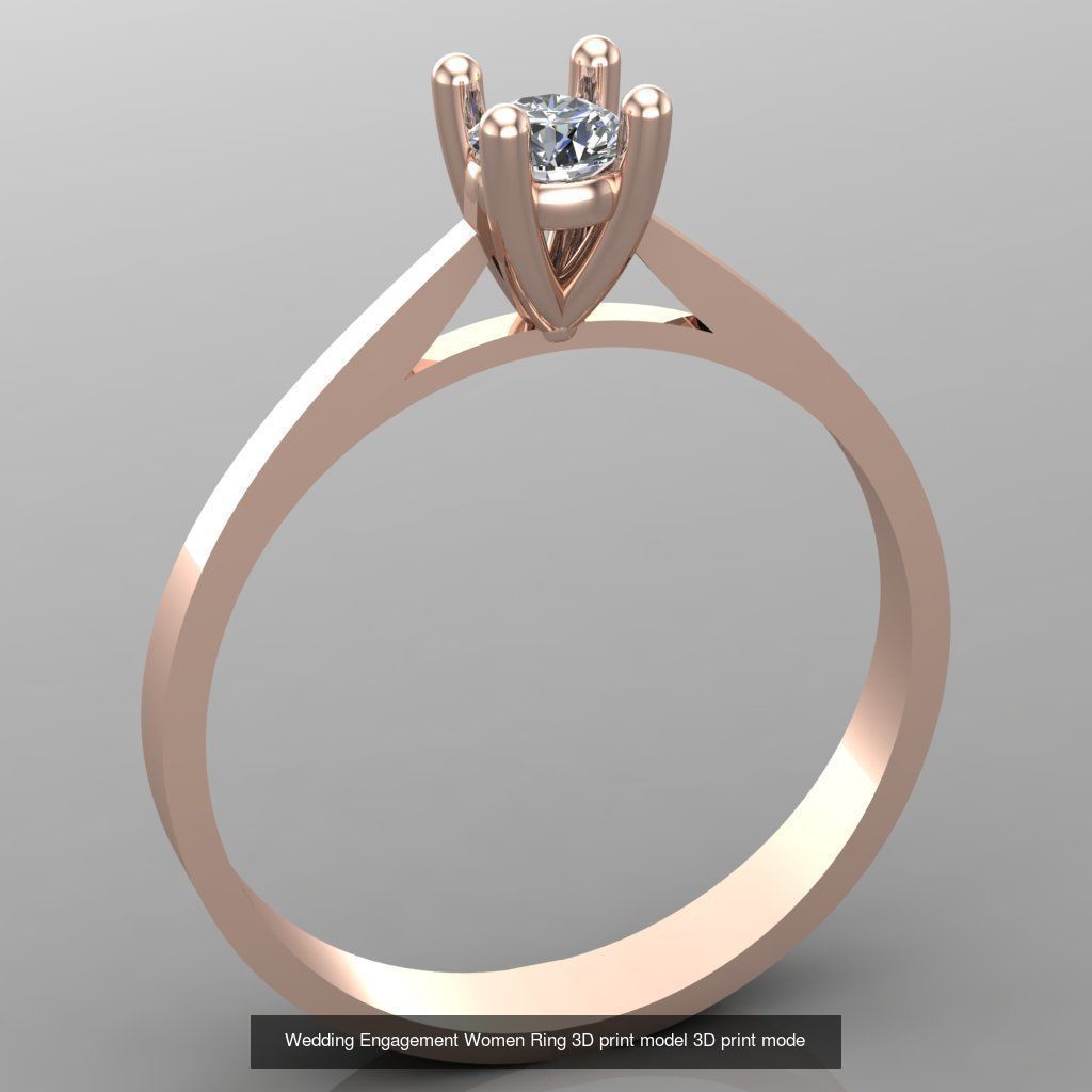 Wedding Engagement Women Rings 3D print model 3D Model Collection_39