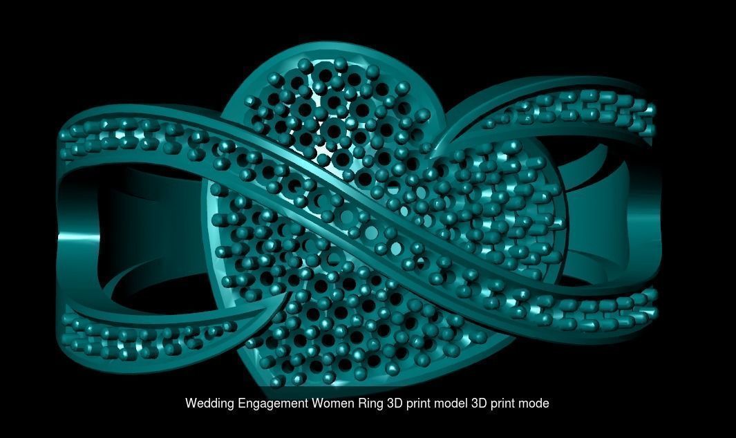 Wedding Engagement Women Rings 3D print model 3D Model Collection_14