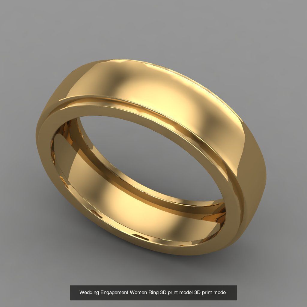 Wedding Engagement Women Rings 3D print model 3D Model Collection_109
