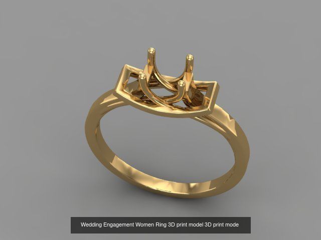 Wedding Engagement Women Rings 3D print model 3D Model Collection_84