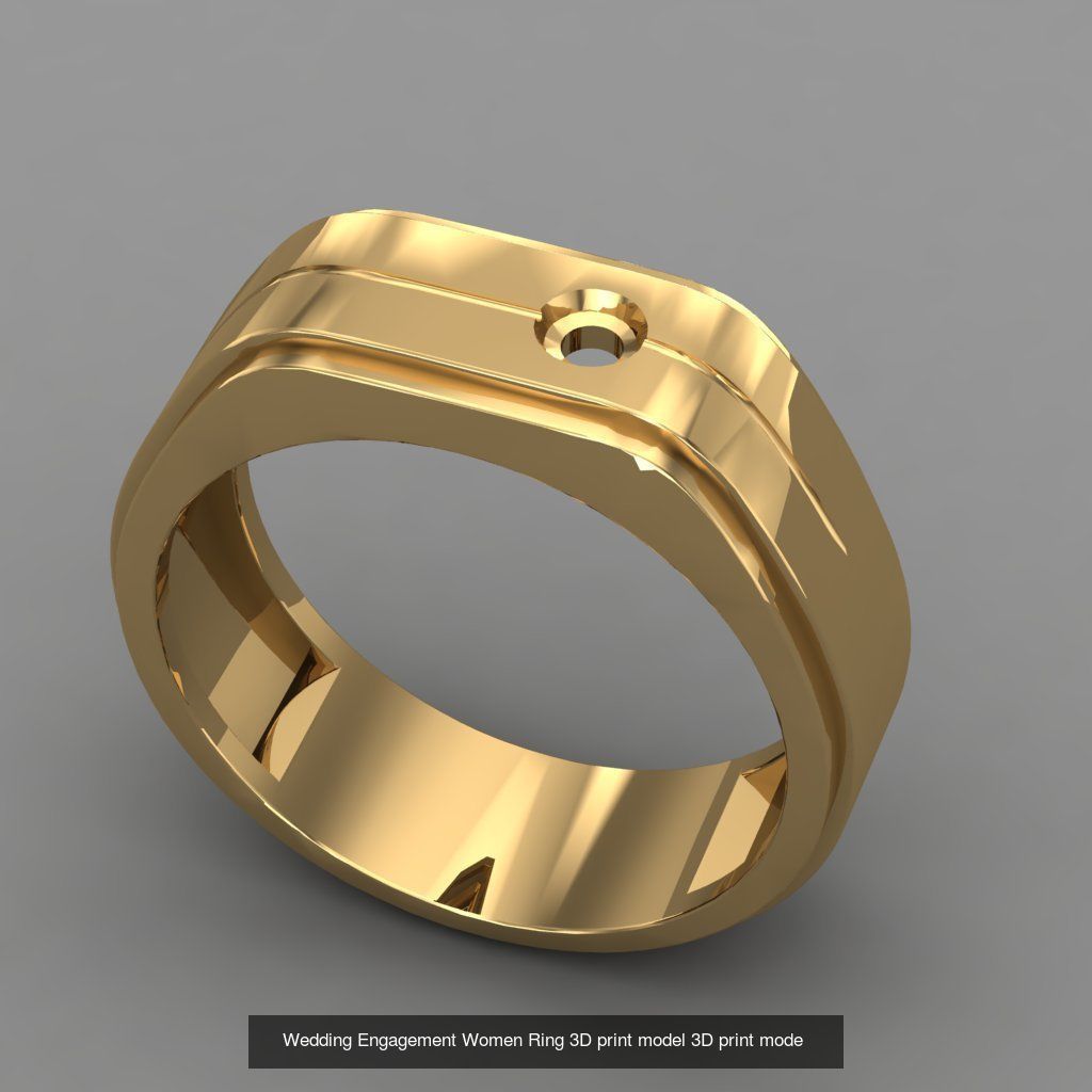 Wedding Engagement Women Rings 3D print model 3D Model Collection_89