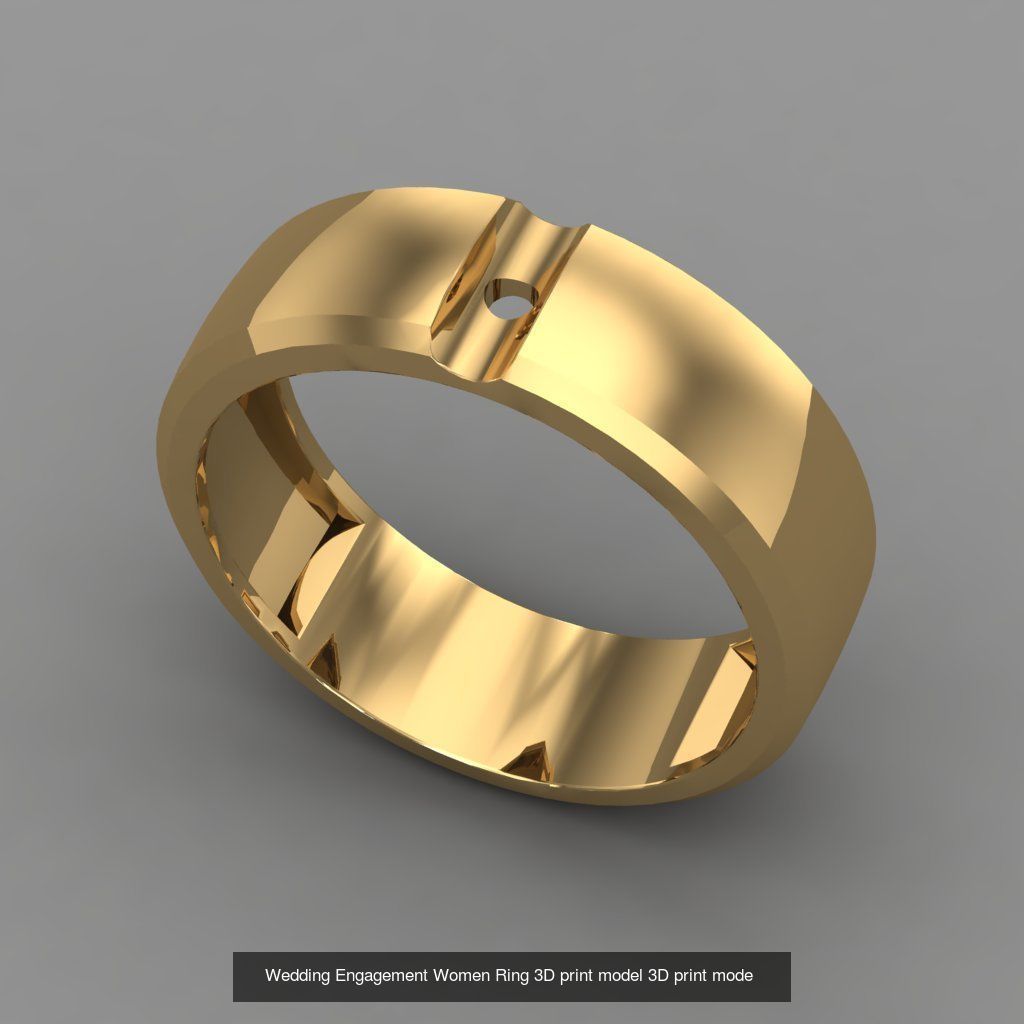 Wedding Engagement Women Rings 3D print model 3D Model Collection_102