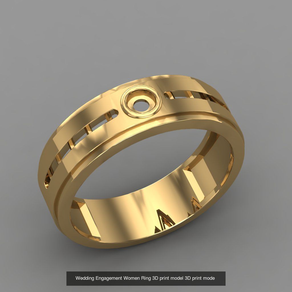 Wedding Engagement Women Rings 3D print model 3D Model Collection_97