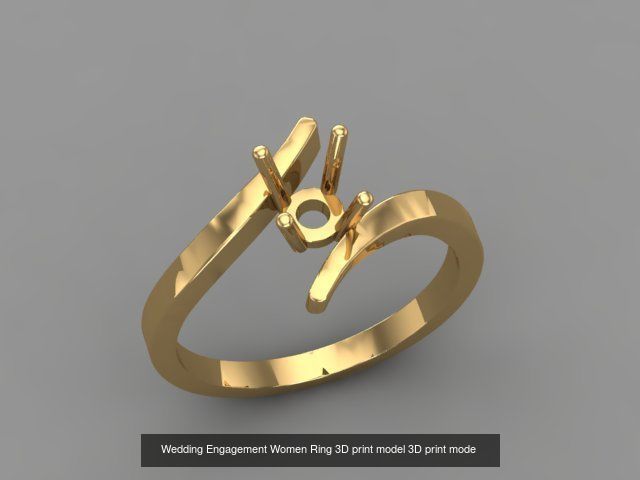 Wedding Engagement Women Rings 3D print model 3D Model Collection_80