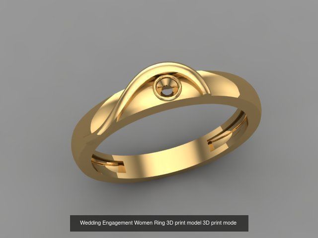Wedding Engagement Women Rings 3D print model 3D Model Collection_64