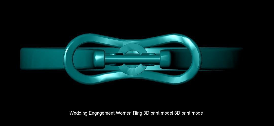 Wedding Engagement Women Rings 3D print model 3D Model Collection_82