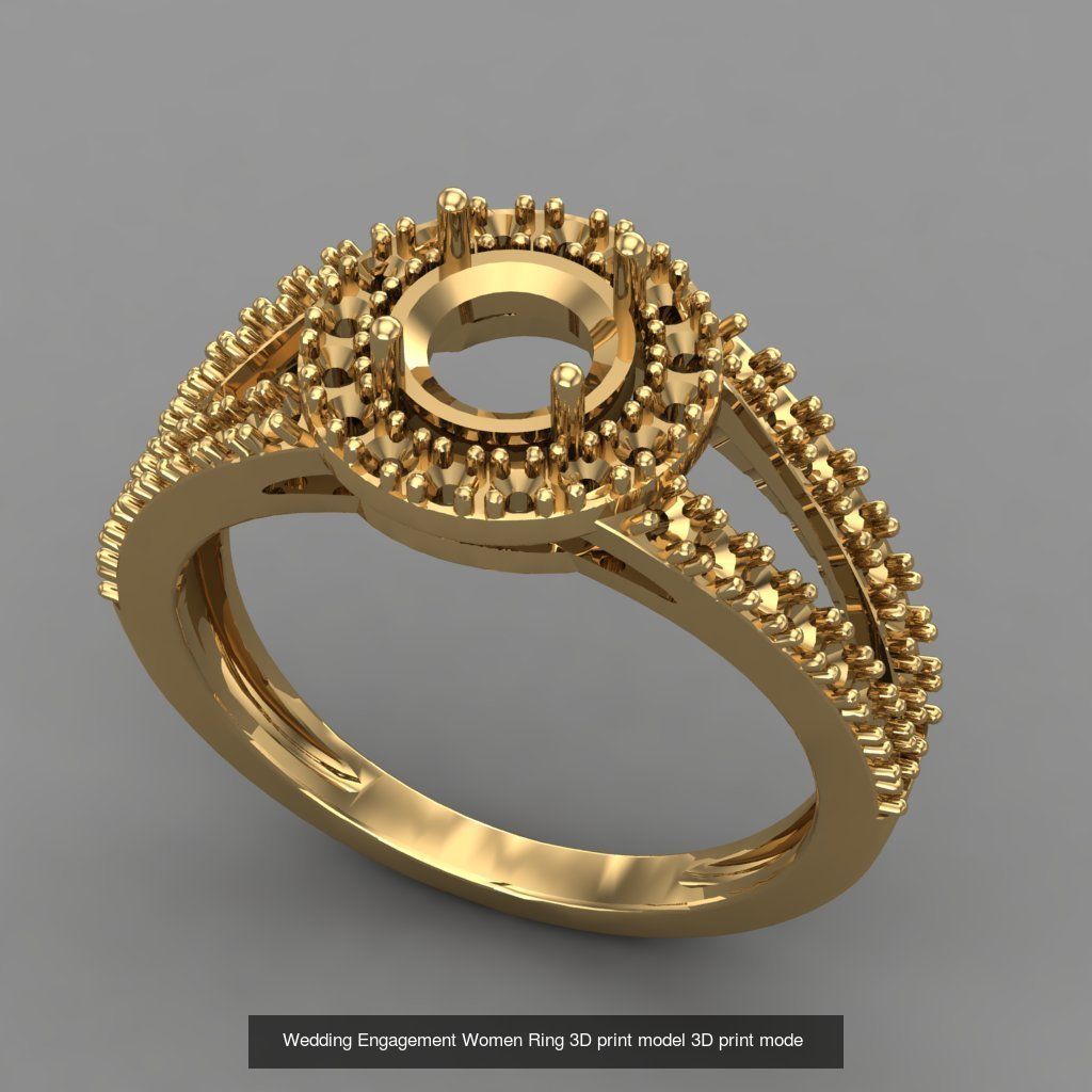 Wedding Engagement Women Rings 3D print model 3D Model Collection_101