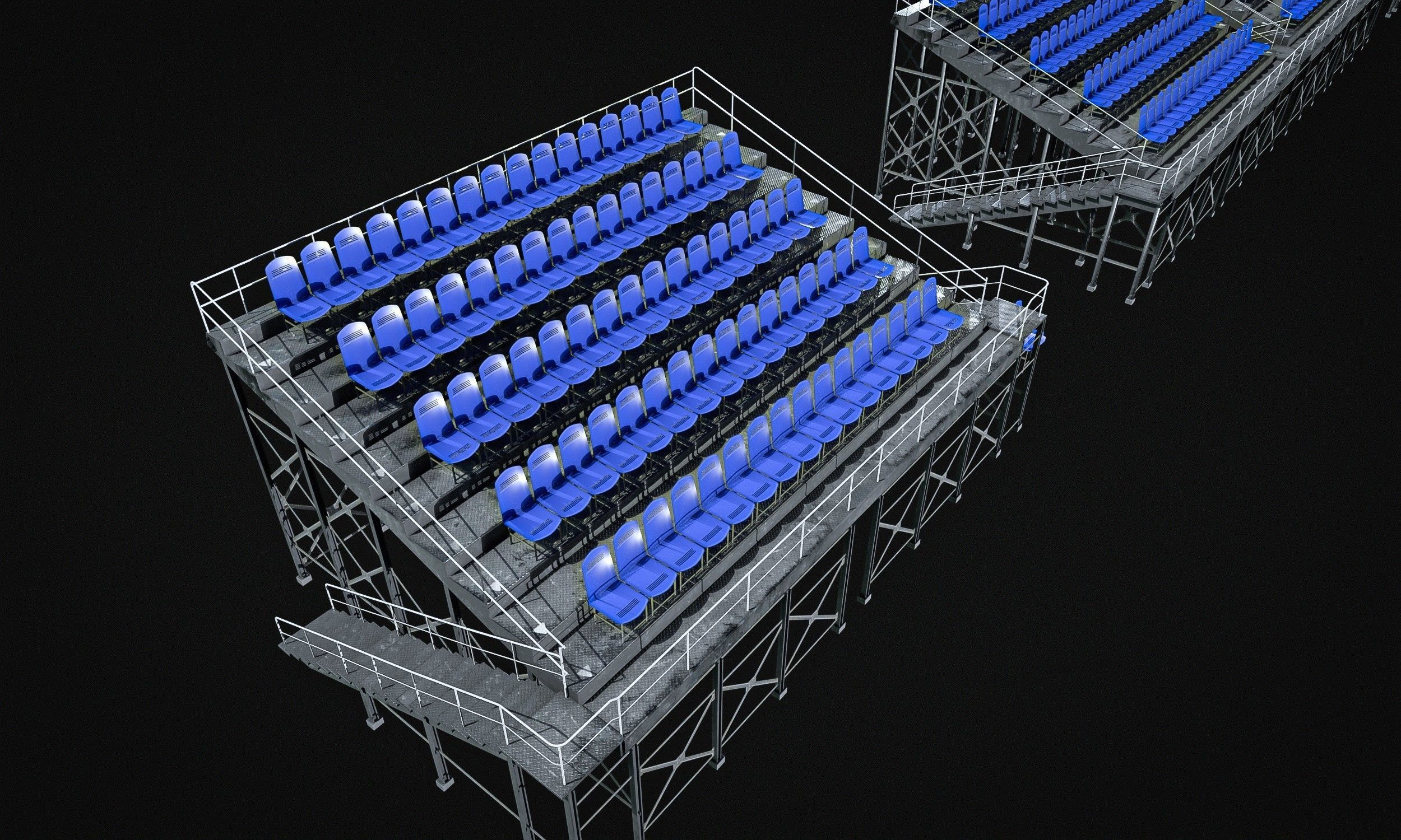 Audience  Stands  Pack Low-poly 3D model_7