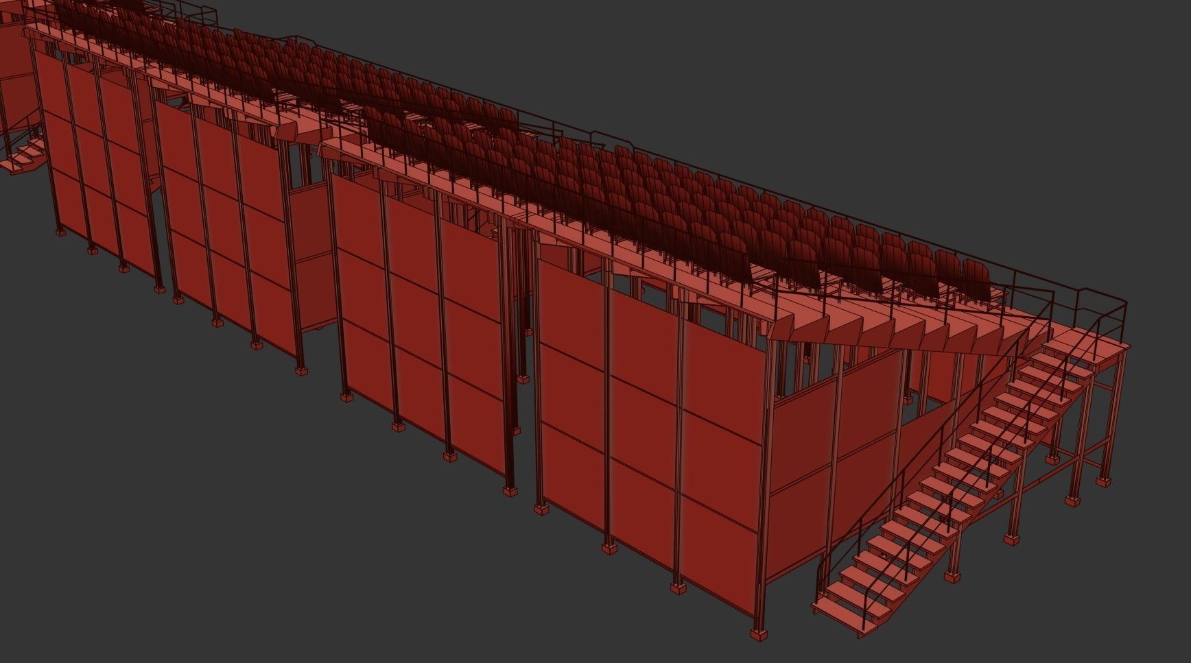 Audience  Stands  Pack Low-poly 3D model_15