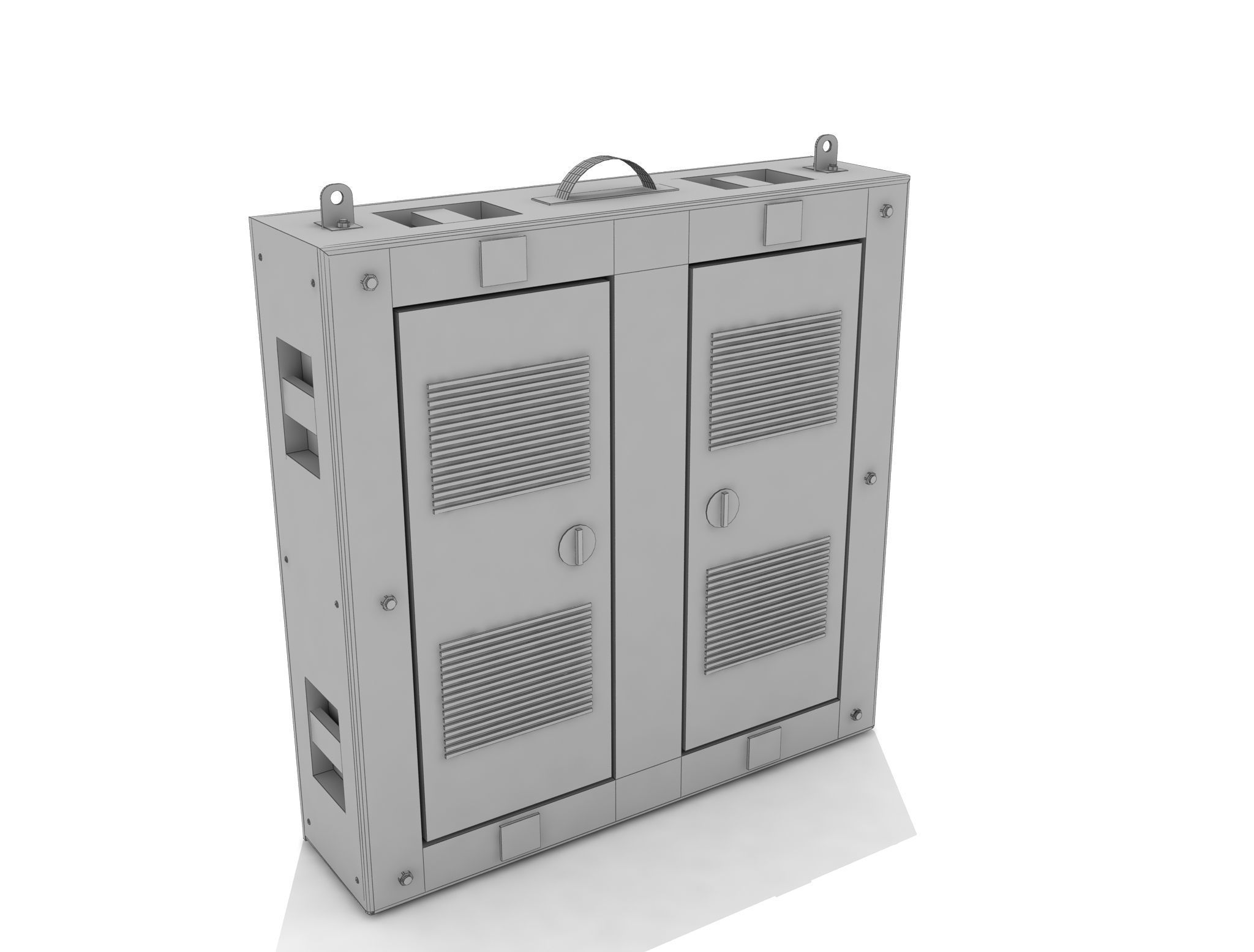 Led Display Panel 3D model Low-poly 3D model_8