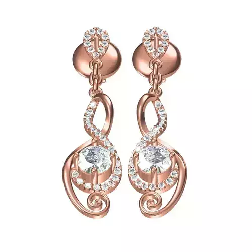 Elegant Diamond Drop Earring