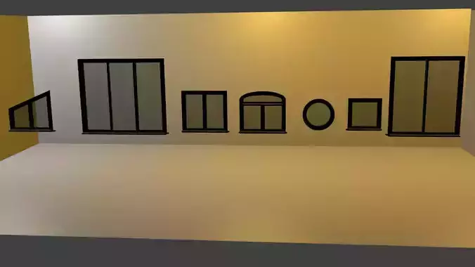 Windows collection white 3D model