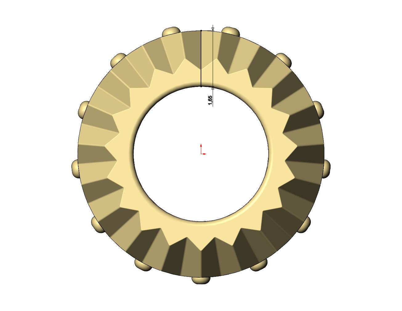Diamond fluted bezel bead and bracelet charm 3D print model_5