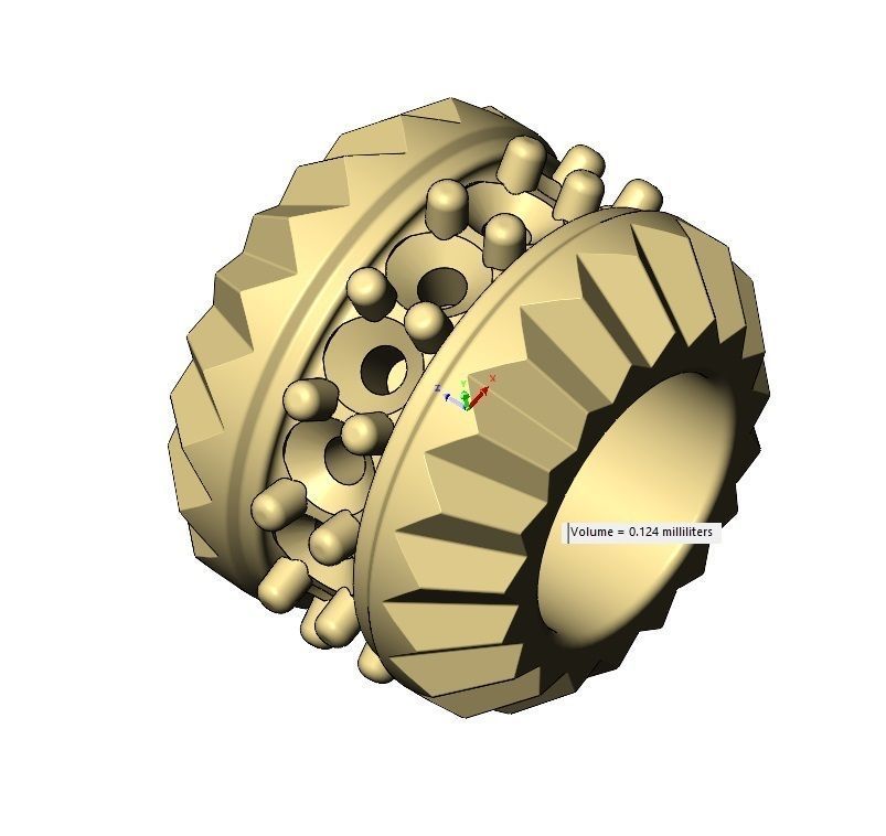 Diamond fluted bezel bead and bracelet charm 3D print model_10