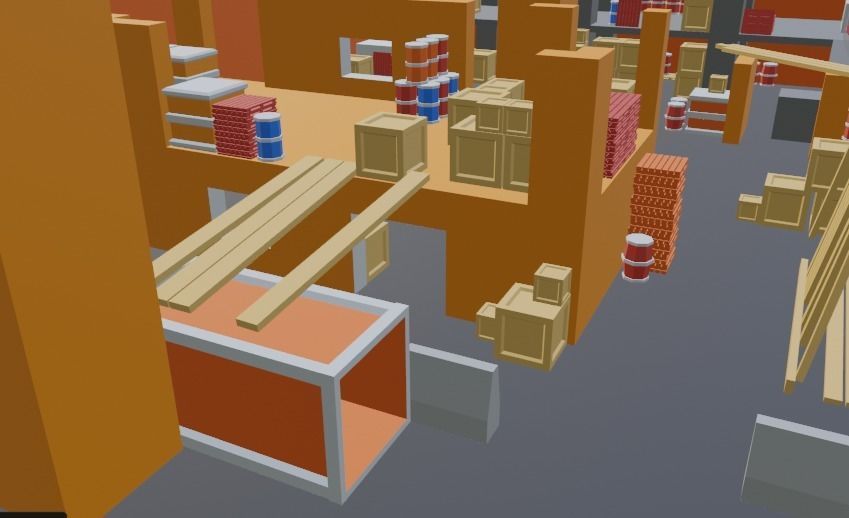 LOWPOLY  FPS  TDM  GAME MAP 3D model_1