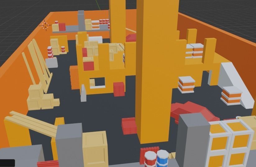 LOWPOLY  FPS  TDM  GAME MAP 3D model_3