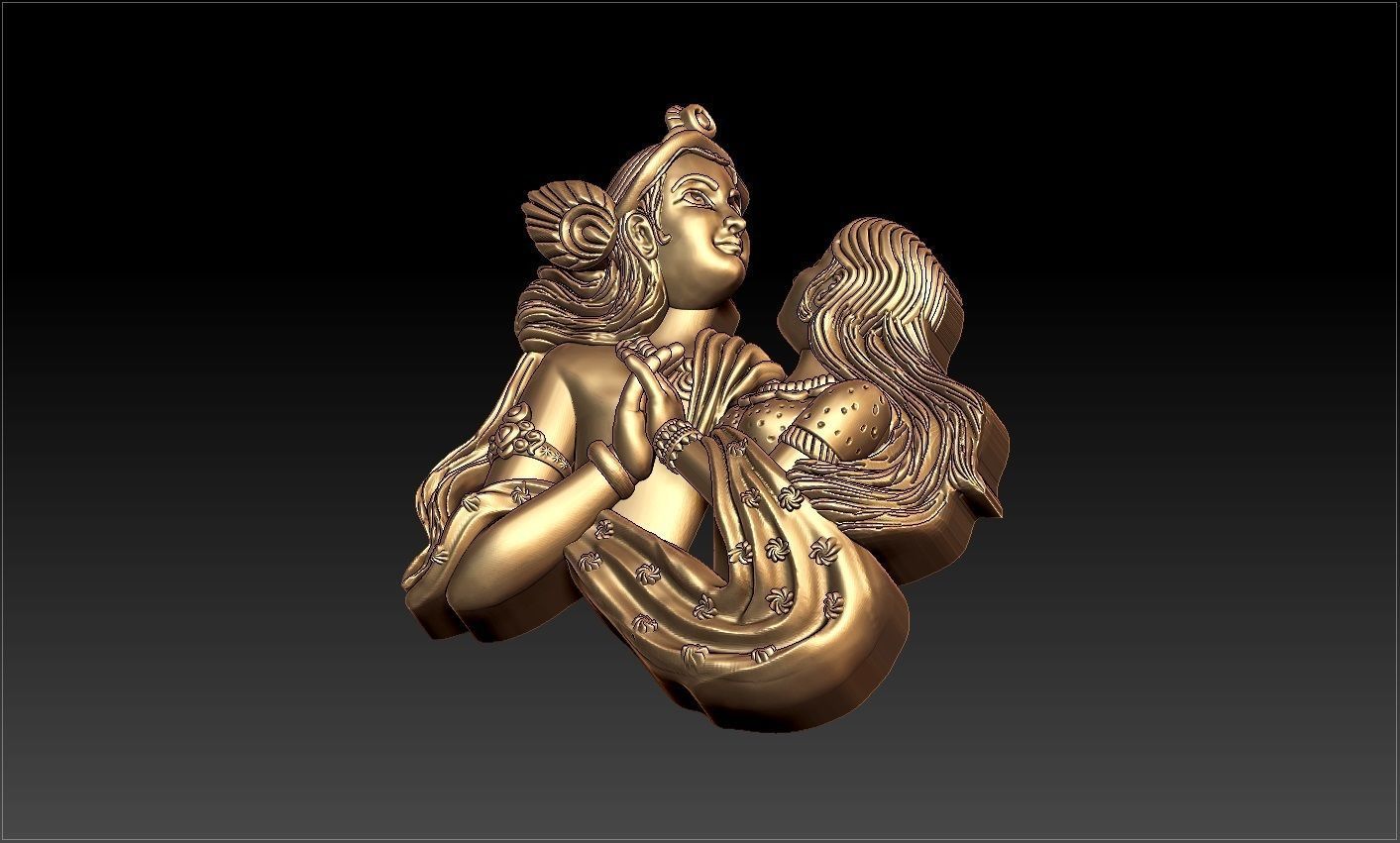 RATHA KRISHNA PENDENT 3D print model_1