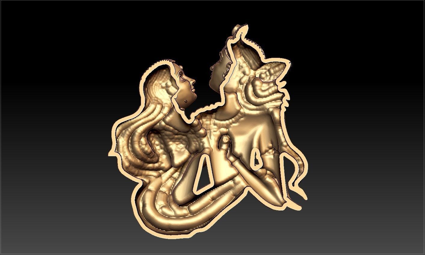 RATHA KRISHNA PENDENT 3D print model_6