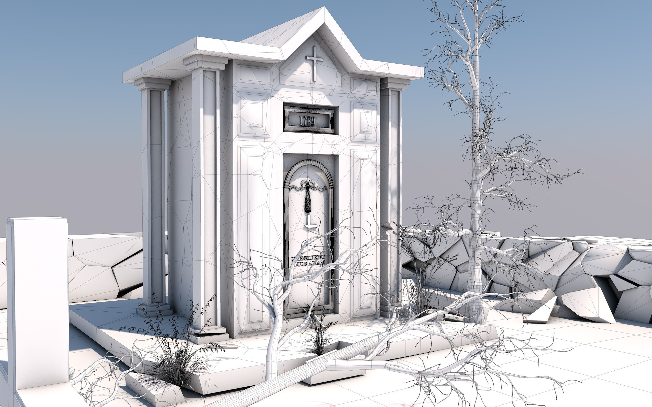 Cemetery Pack 3D model_40