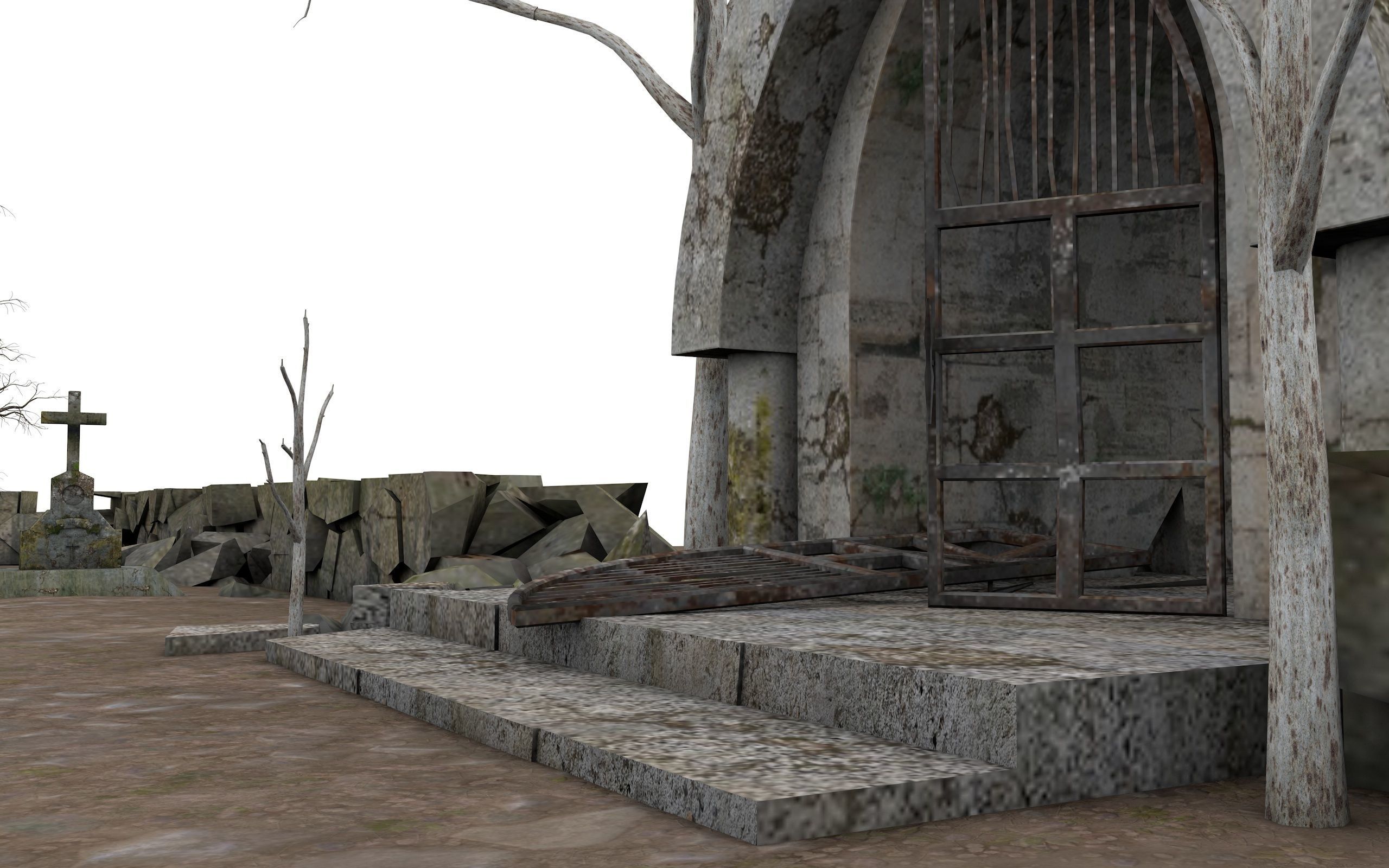 Cemetery Pack 3D model_5