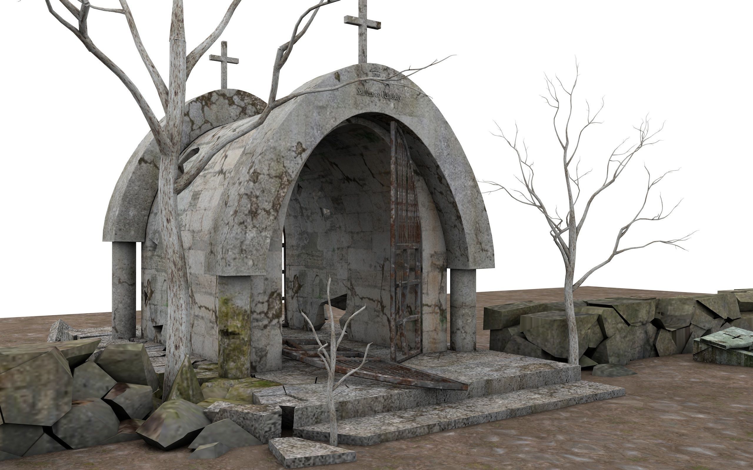 Cemetery Pack 3D model_29