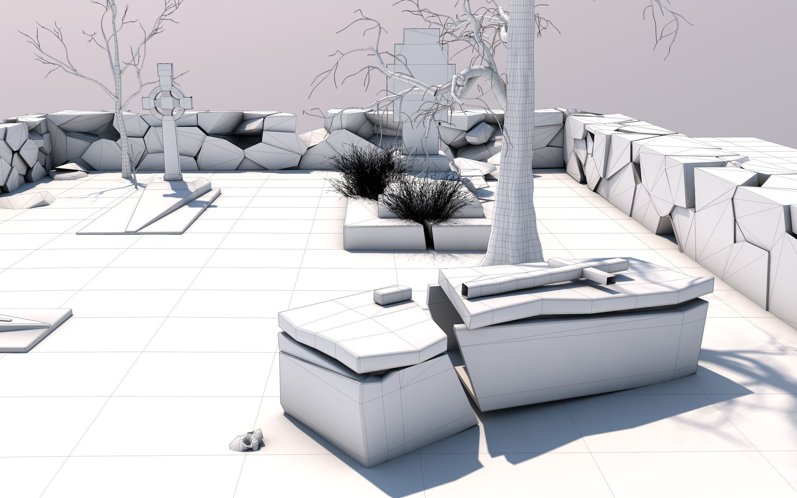 Cemetery Pack 3D model_44