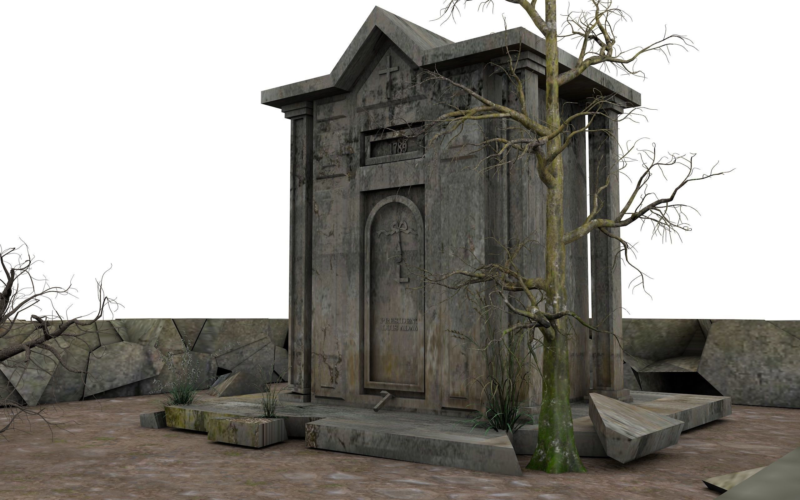 Cemetery Pack 3D model_9