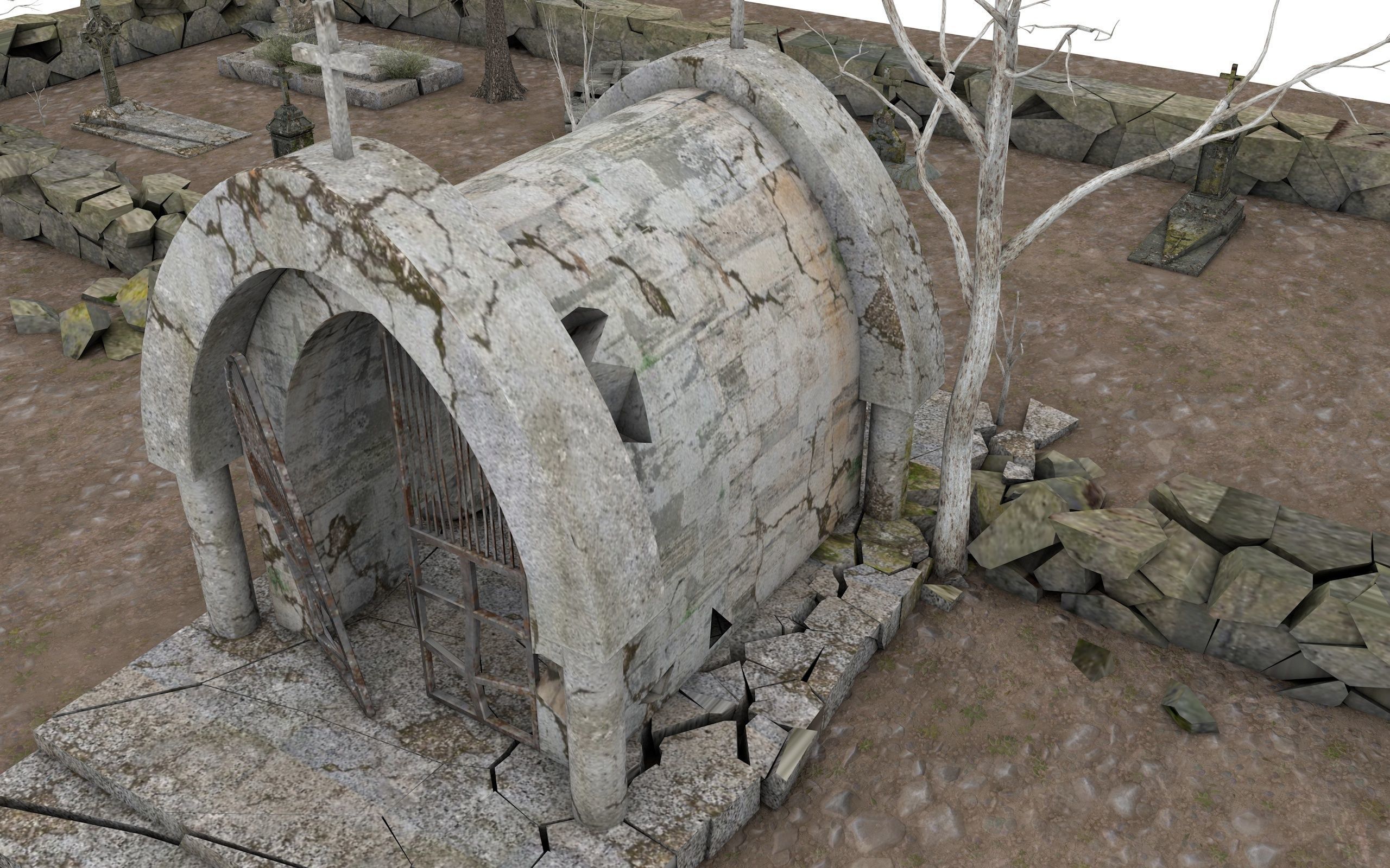 Cemetery Pack 3D model_30