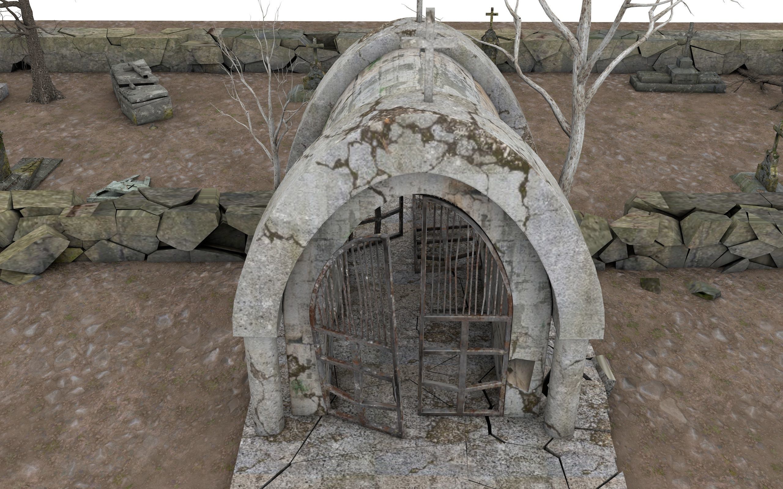 Cemetery Pack 3D model_31