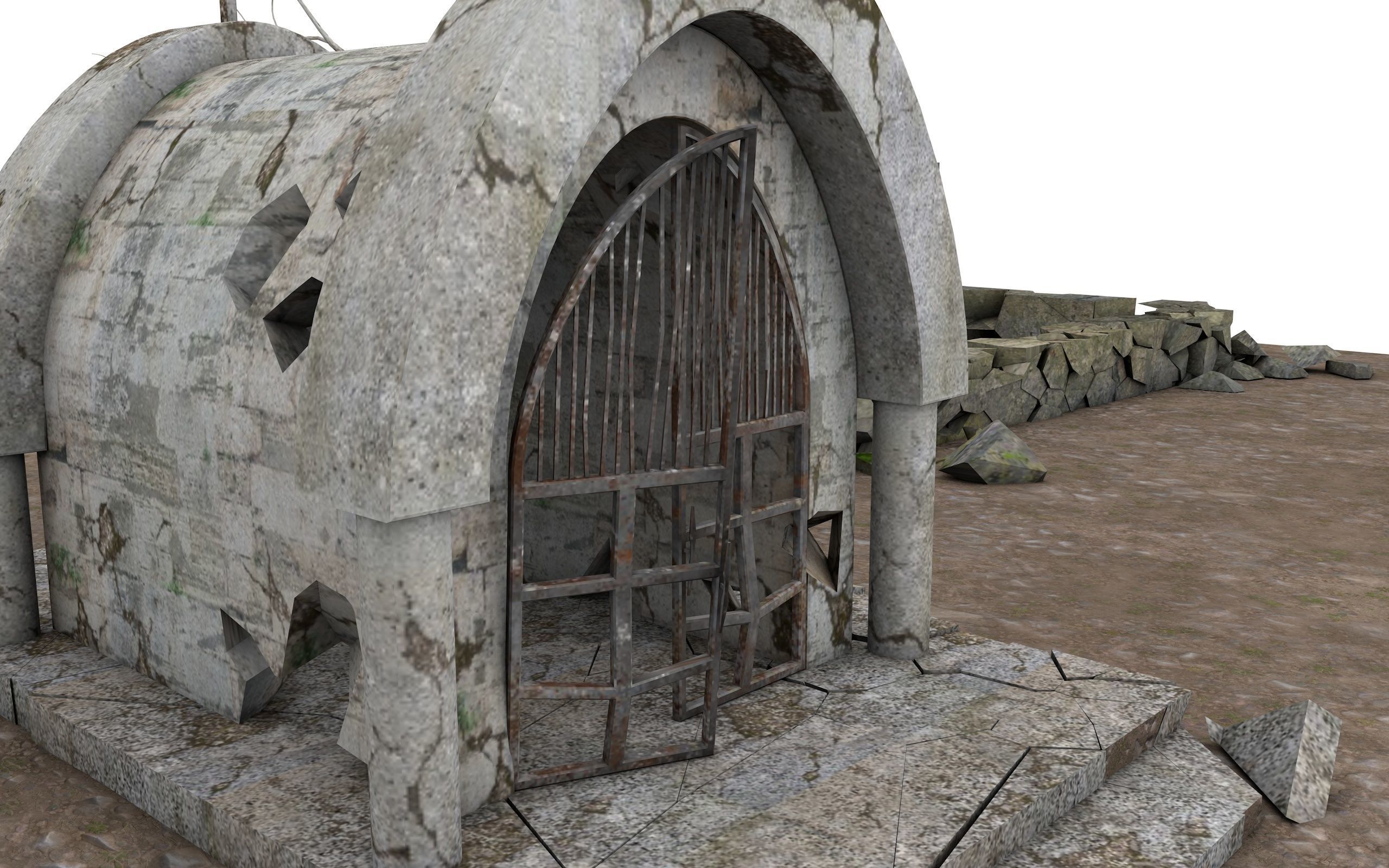 Cemetery Pack 3D model_27