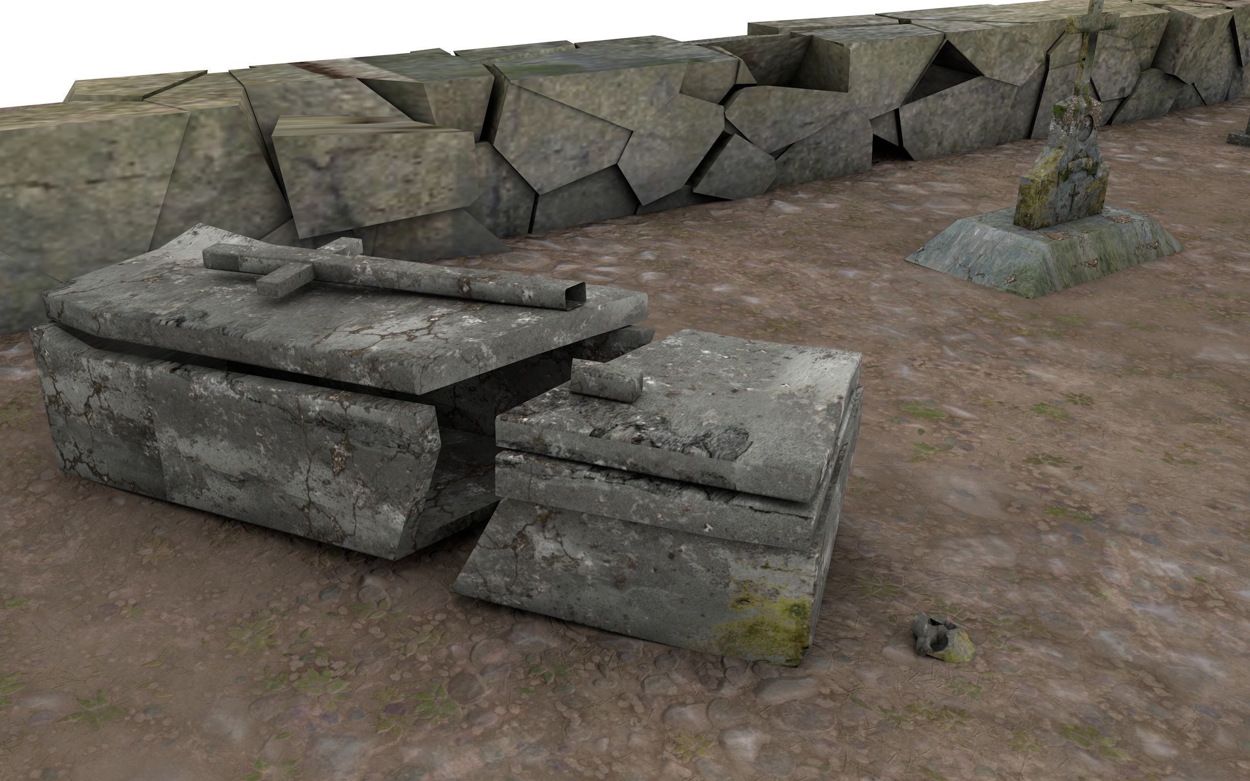 Cemetery Pack 3D model_17