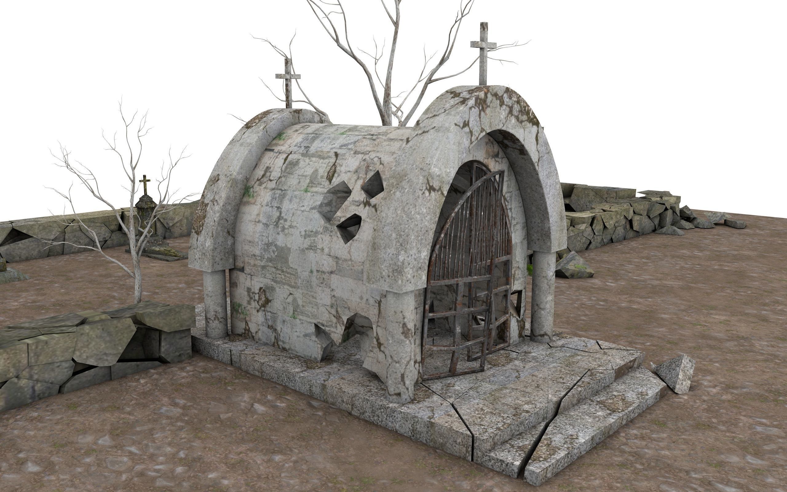Cemetery Pack 3D model_26