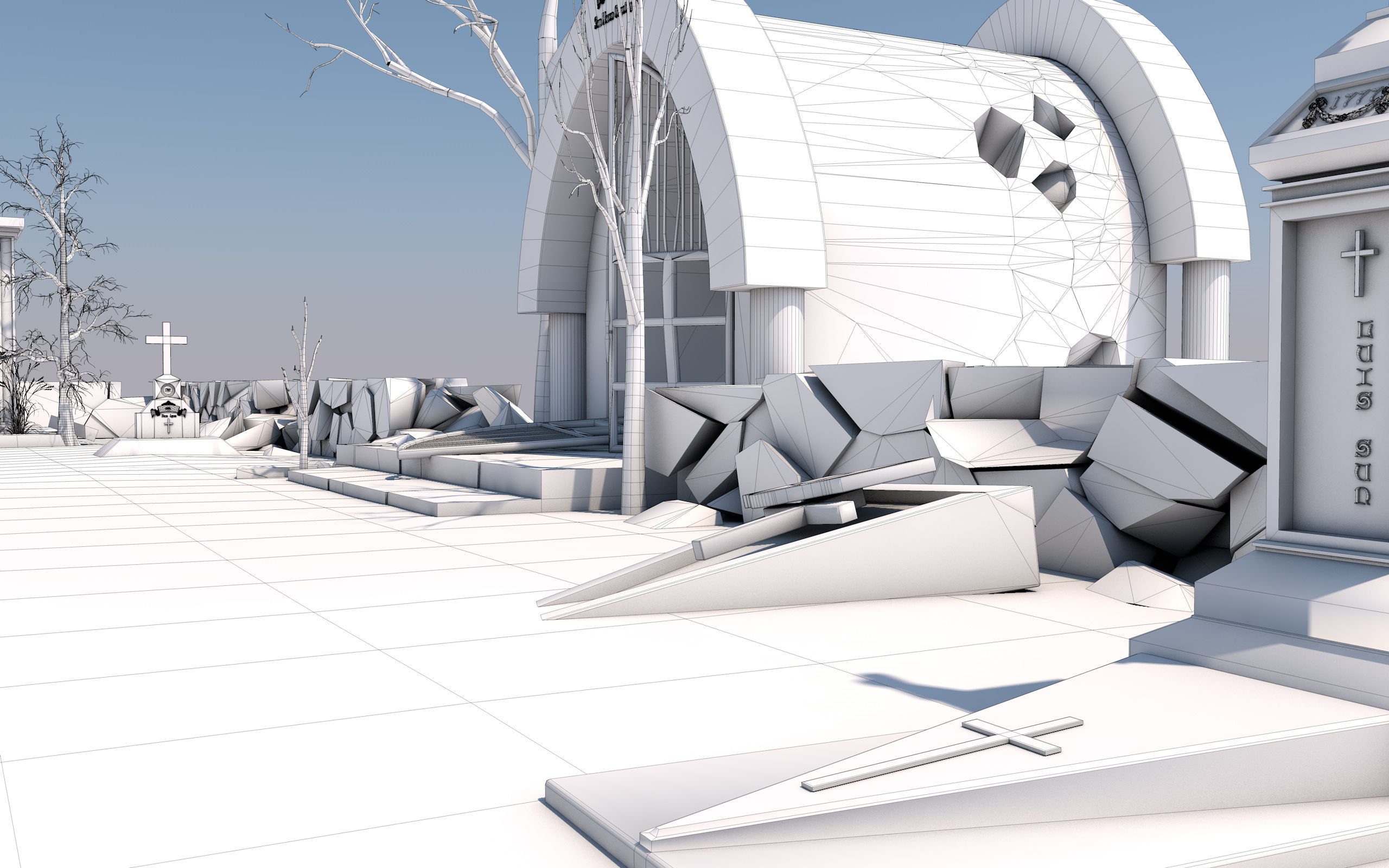 Cemetery Pack 3D model_50