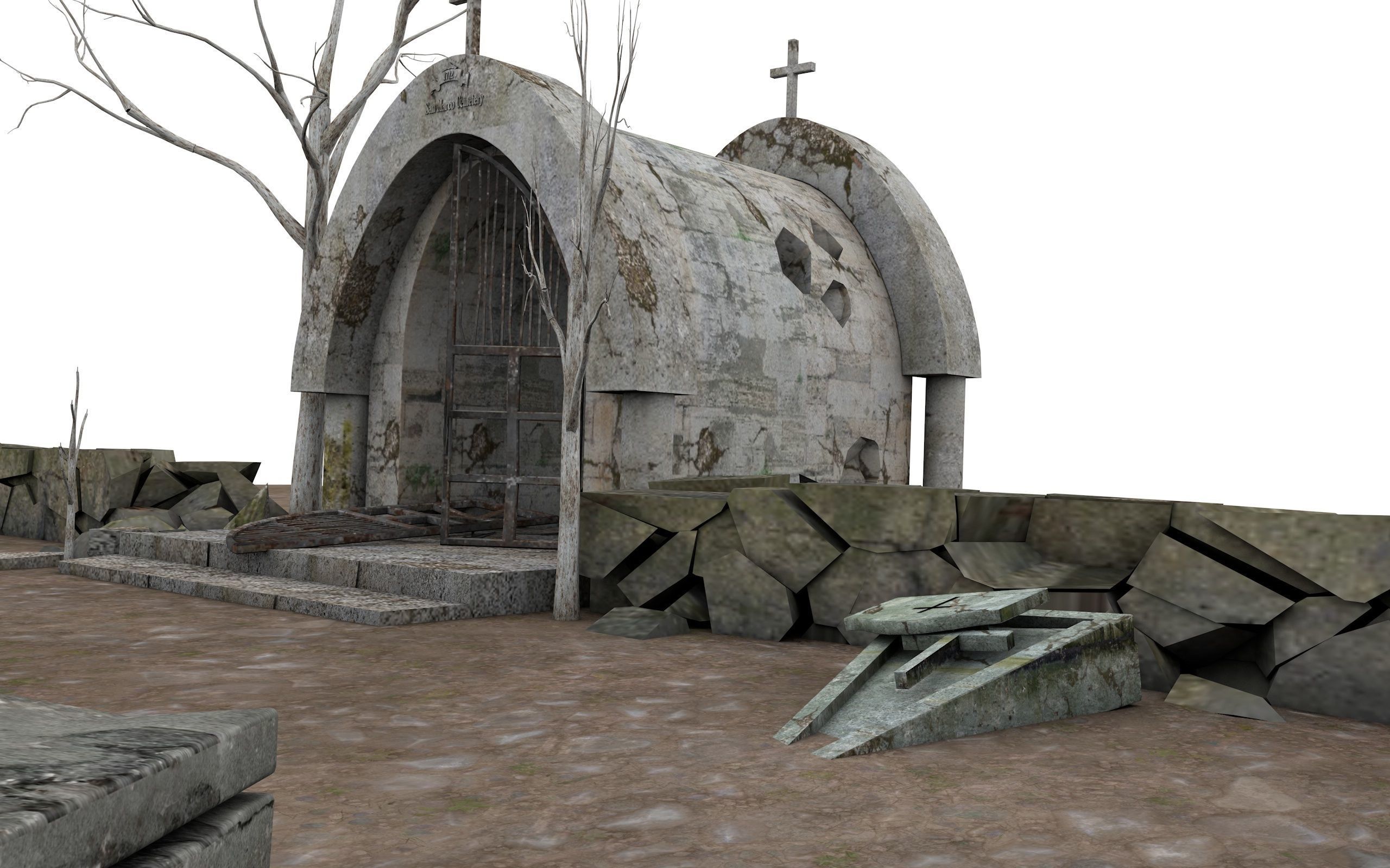 Cemetery Pack 3D model_25