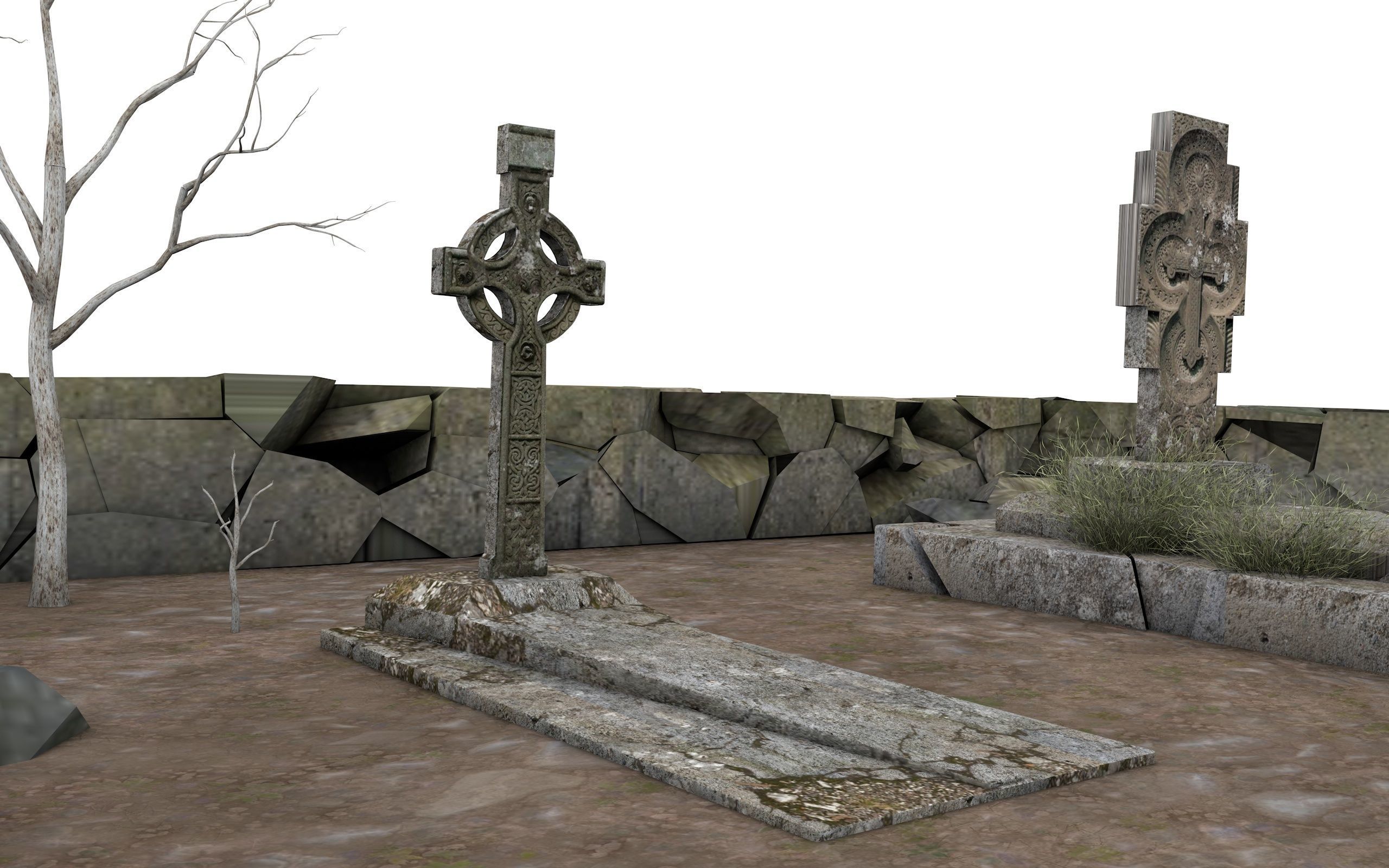 Cemetery Pack 3D model_20