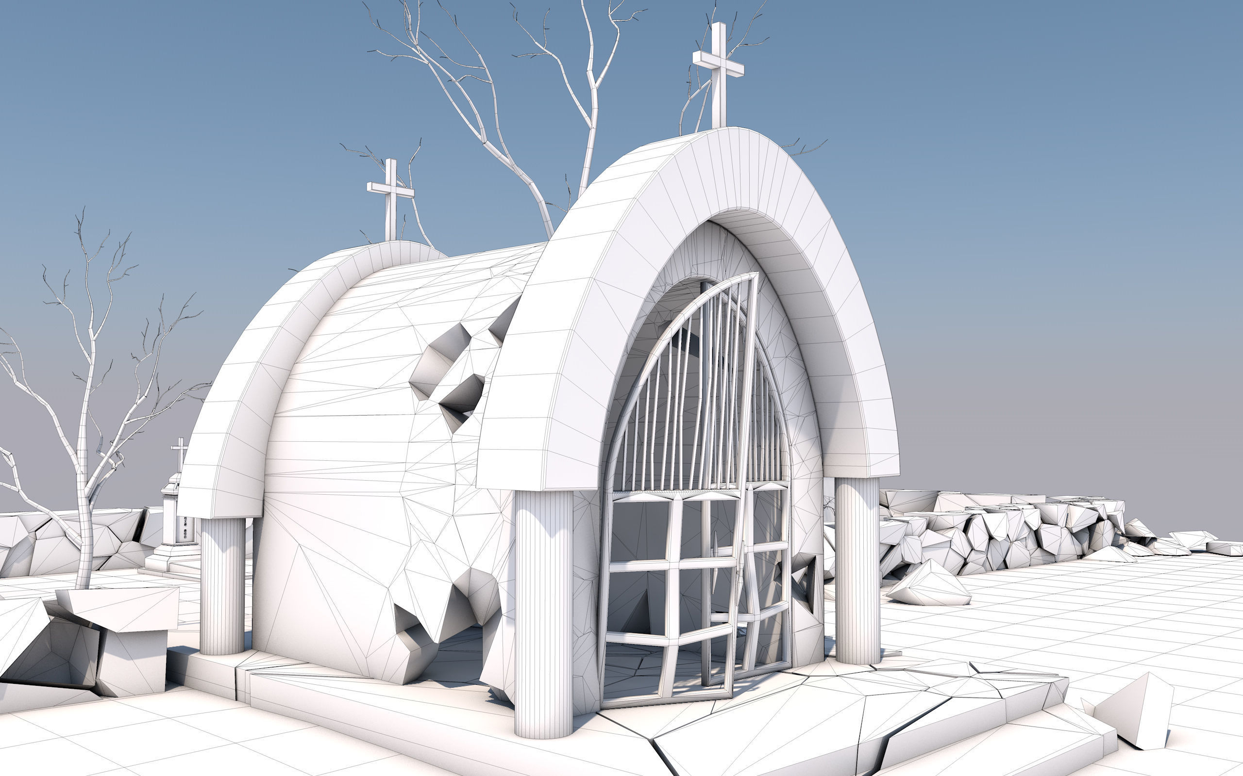 Cemetery Pack 3D model_37