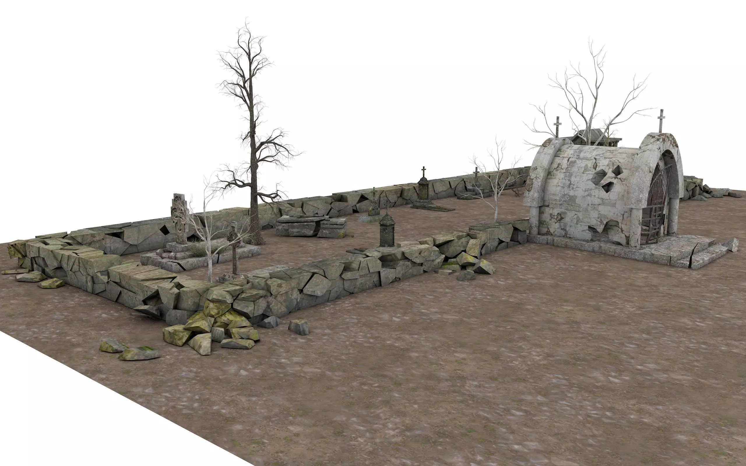 Cemetery Pack 3D model_0