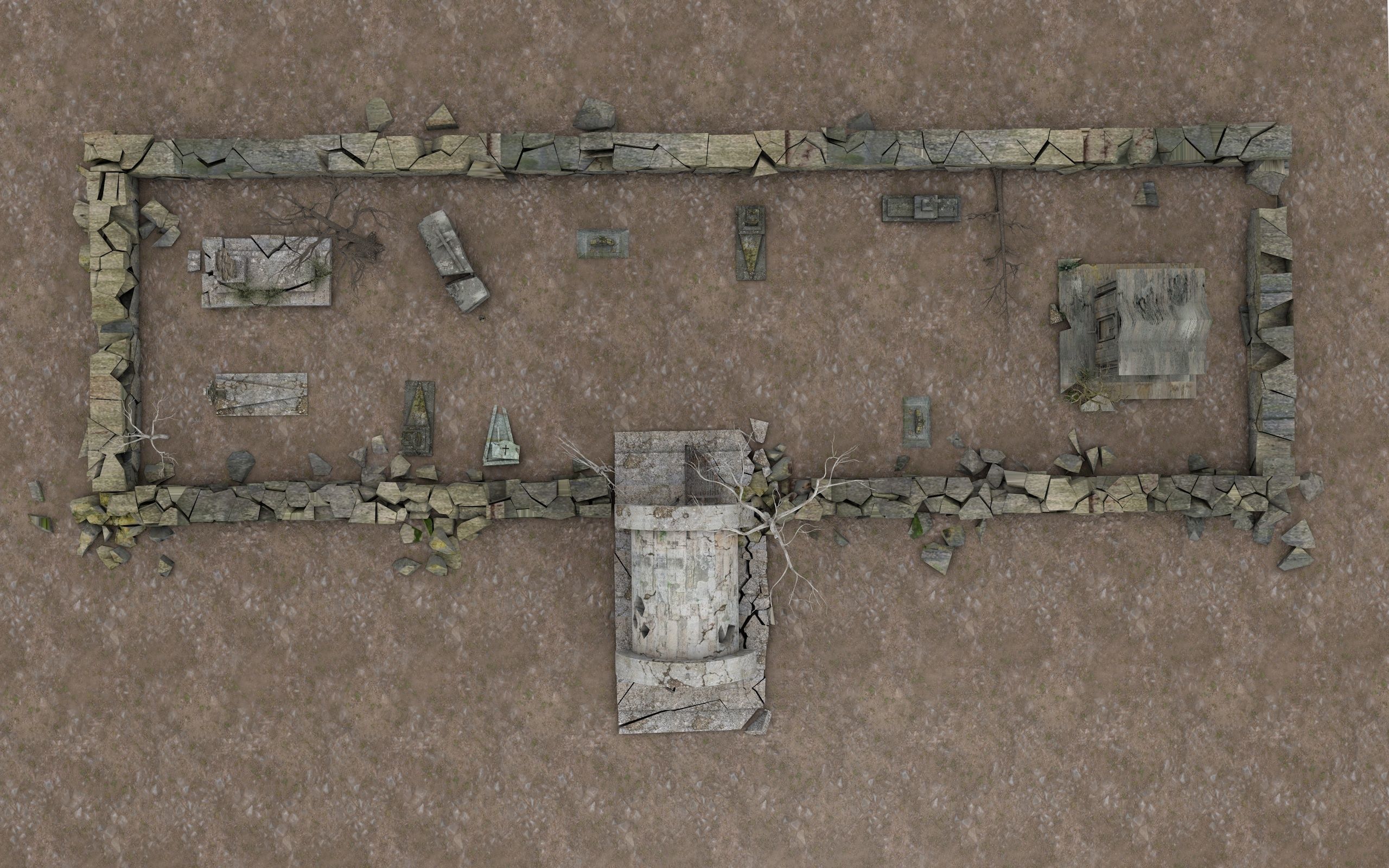 Cemetery Pack 3D model_3